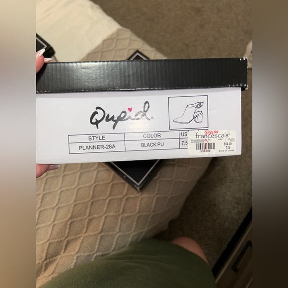 Qupid size 7.5 black heeled boot NEW IN BOX! - Picture 2 of 4